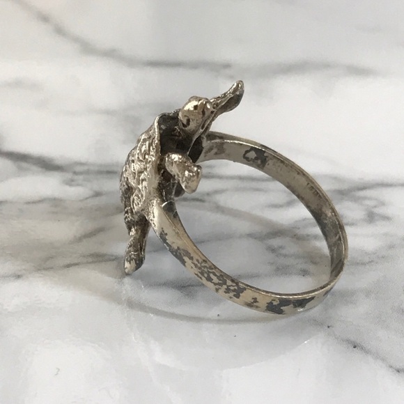 Vintage Sterling Silver Turtle Ring - Picture 3 of 11
